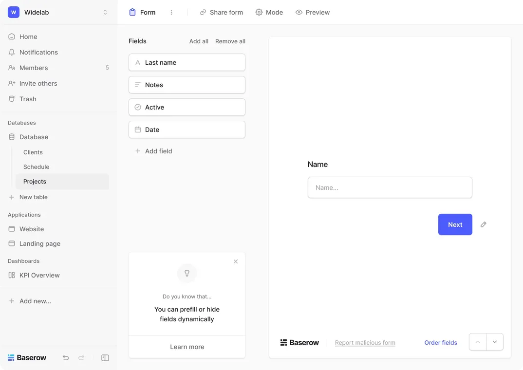 Baserow – Screenshot 1