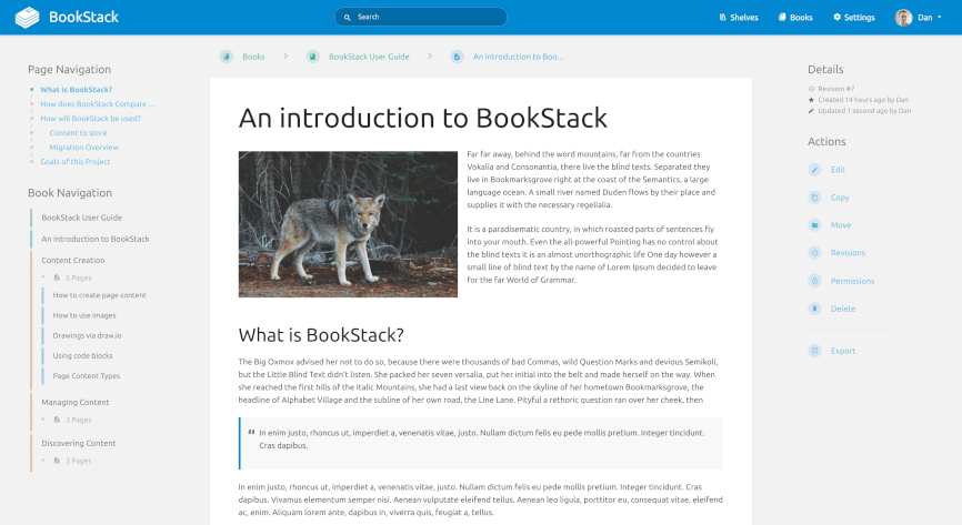 BookStack – Screenshot 1