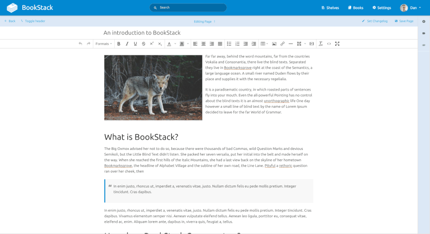 BookStack – Screenshot 2