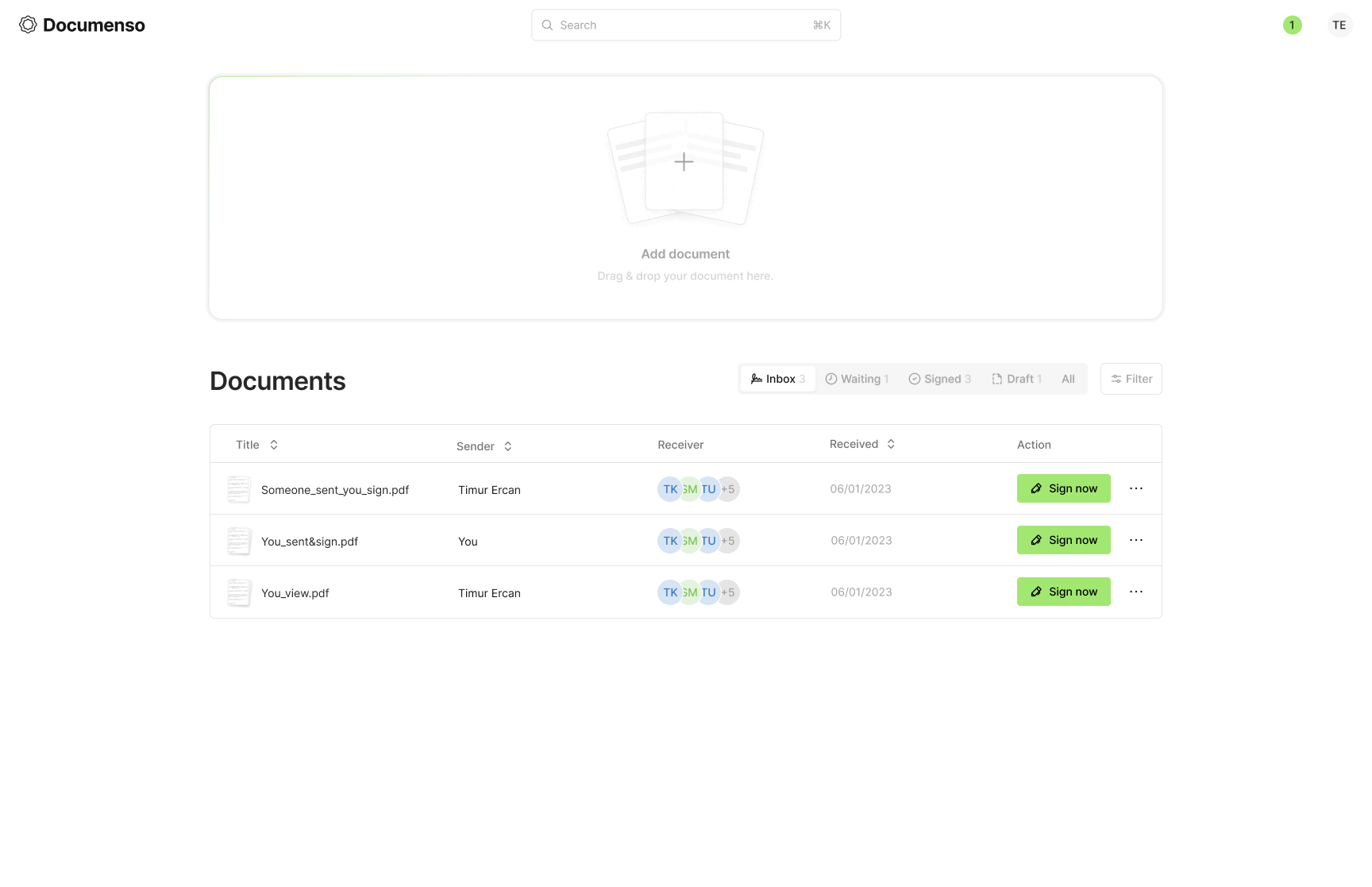 Documenso – Screenshot 1